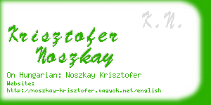 krisztofer noszkay business card